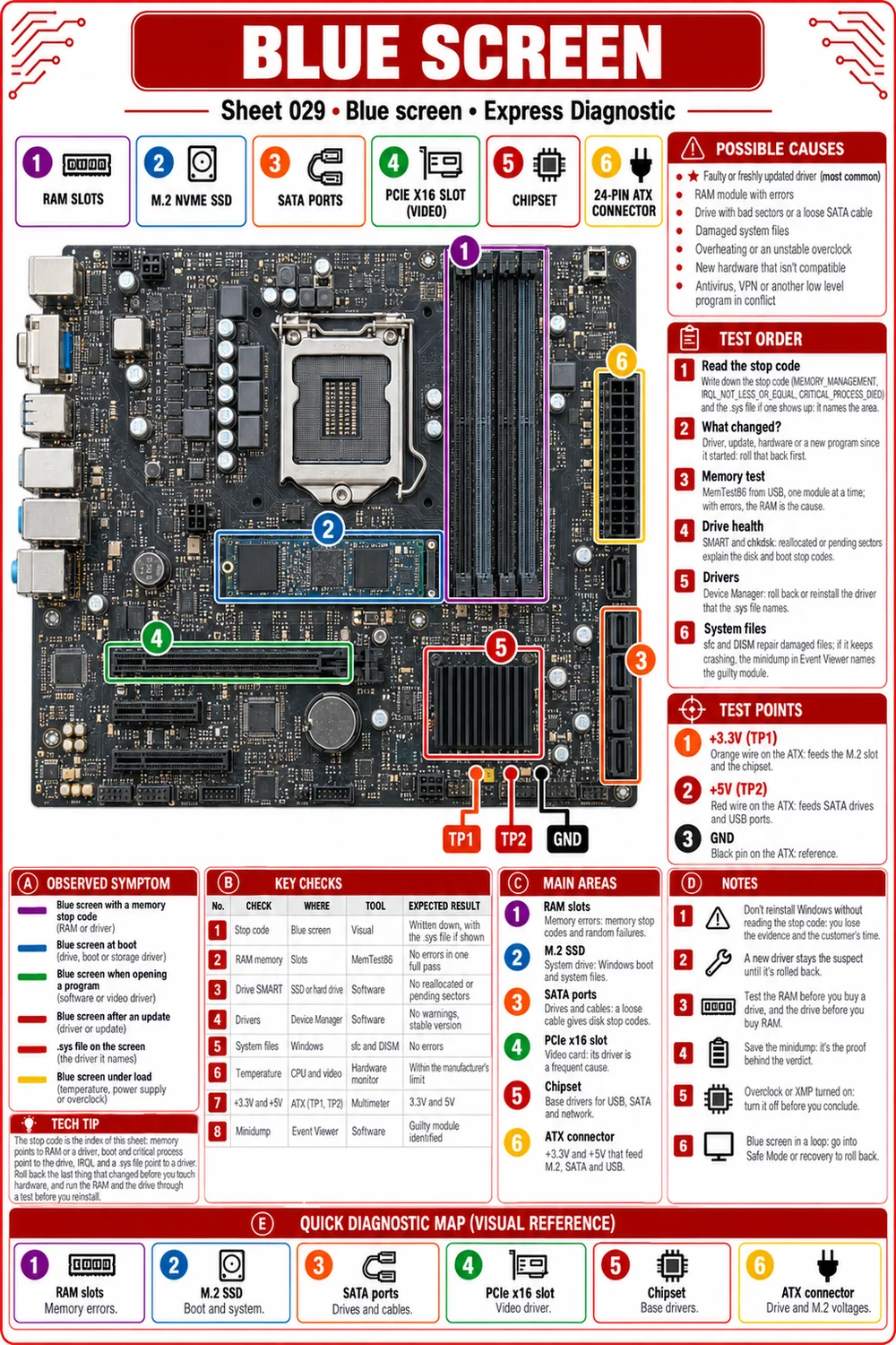 Sample sheet: Blue screen